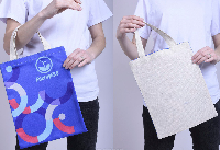 Сумка Эко Комби из двунитки однотонной и греты 25х35 см Сумка Эко Комби из двунитки однотонной и греты 25х35 см