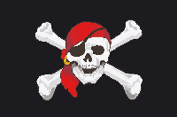 Флаг Веселый Роджер 100х150 см Флаг Веселый Роджер 100х150 см