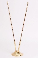 Флагшток настольный стальной хромированный под золото, 2 штока