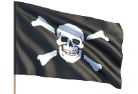Флаг Череп и кости 100х150 см Флаг Череп и кости 100х150 см