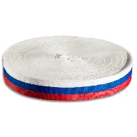 Лента "Триколор" 35мм ТКАНАЯ в рулоне 100м