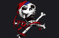 Флаг Кости мертвеца 100х150 см Флаг Кости мертвеца 100х150 см