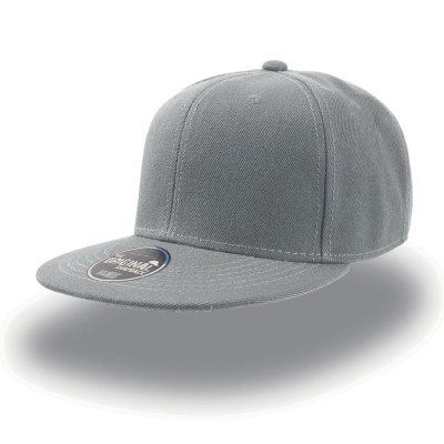 Бейсболка &quot;SNAP BACK&quot;, 6 клиньев, пластик. застежка, серый, 100% п/э,100% х/б, 400 гр/м2,