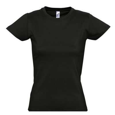Футболка женская IMPERIAL WOMEN, глубокий черный, XXL, 100% хлопок, 190 г/м2
